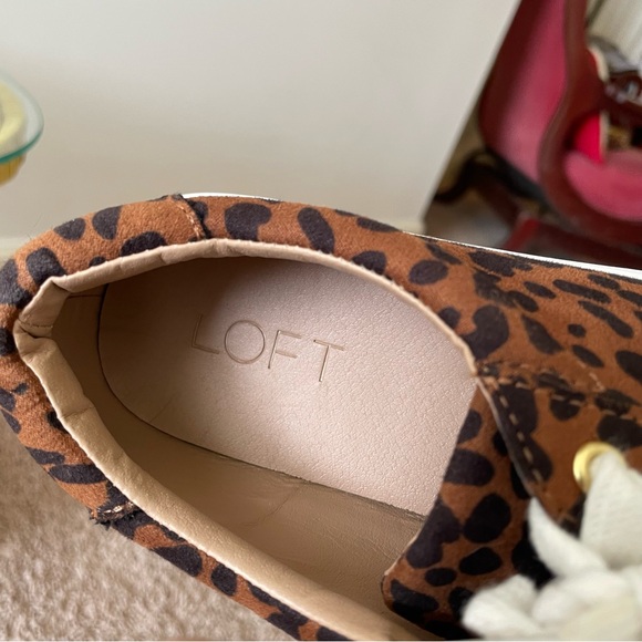 Loft Leopard Print Lace Up Sneaker size 7 - Picture 6 of 8